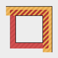 An item's outer buffer collapsing with a container's inner buffer